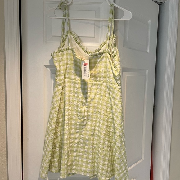 NWT GB Gingham Green Apple Sun Summer Dress Size Medium - Picture 6 of 8